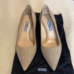 Prada Suede Kitten Heels Sz 36